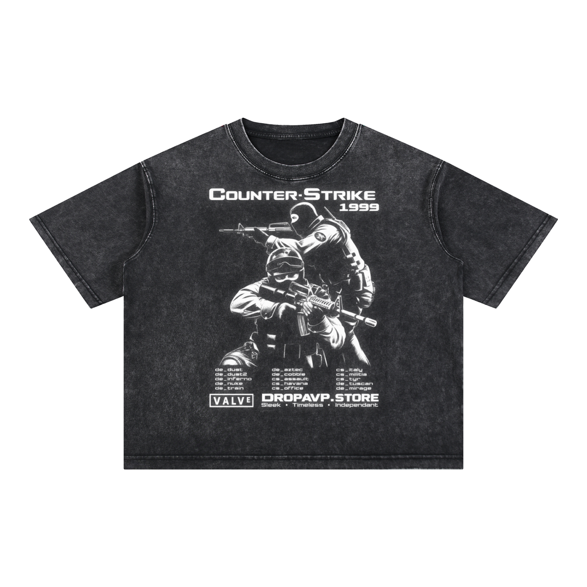 SPECIALTY BOXY MINERAL WASH MAP POOL TEE